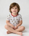 Just A String Cheese Mama Era Mommy & Me Bamboo Two Piece Short Sleeve Shorts Pajama Set