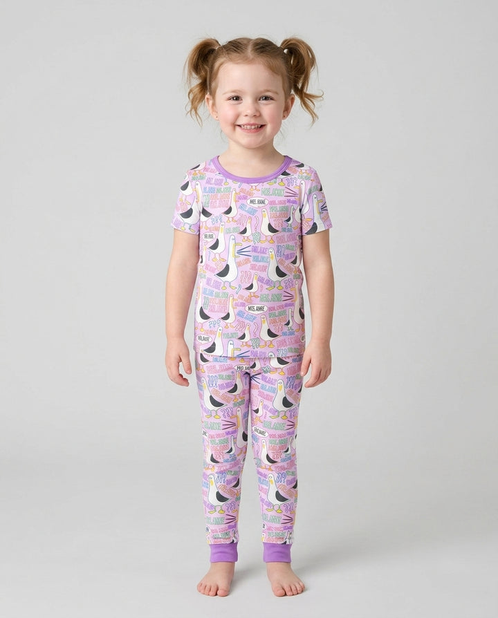 Zweiteiliges, kurzärmliges Pyjama-Set mit Marienkäfern