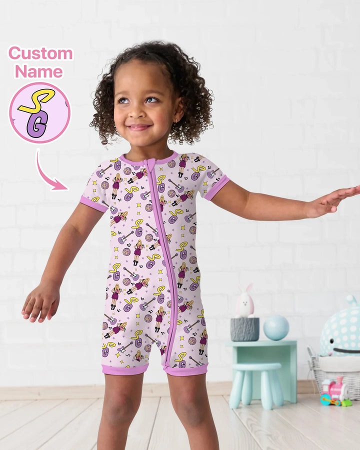 Custom Name Mini Rockstar Shorty Zippy