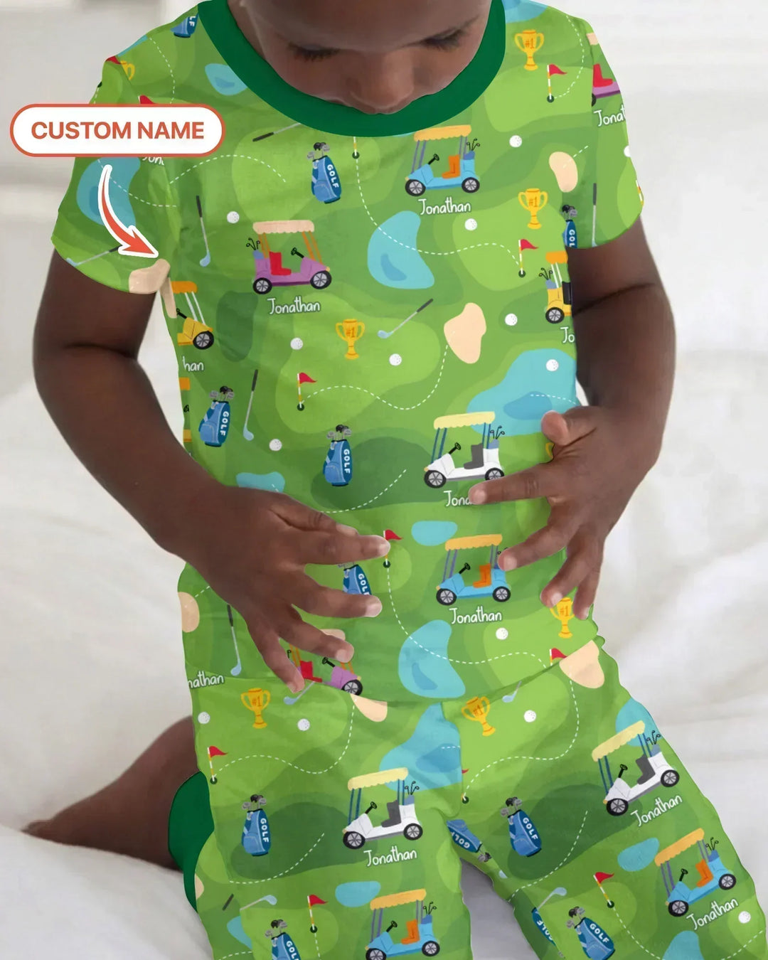Zweiteiliges, kurzärmliges Pyjama-Set mit Marienkäfern