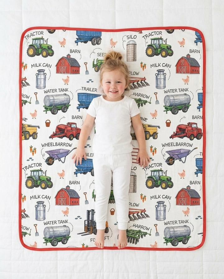 Little Farmer Bamboo Blanket