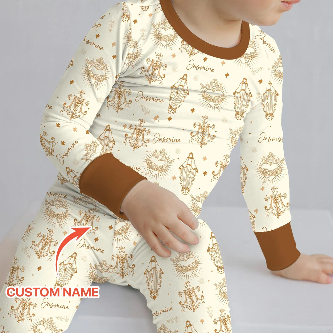 Zweiteiliges Langarm-Pyjama-Set mit Sommerfrüchten