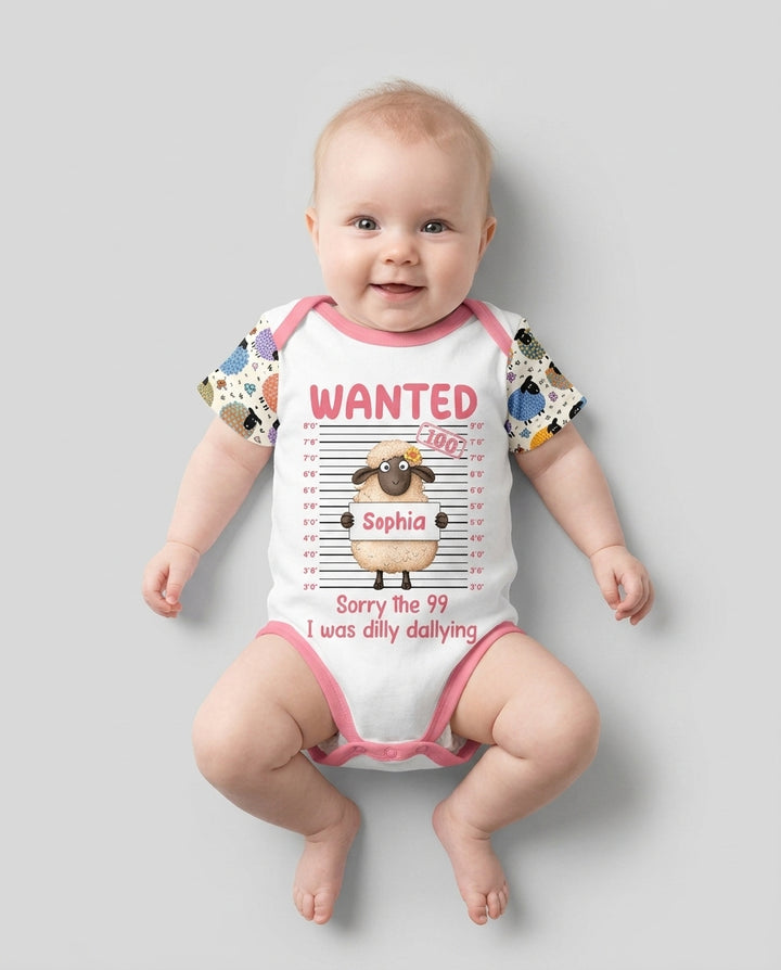The Lost Sheep Custom Name Bamboo Bodysuit