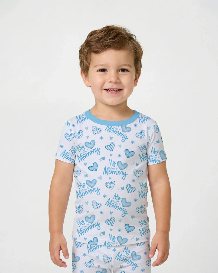 Zweiteiliges, kurzärmliges Pyjama-Set mit Marienkäfern