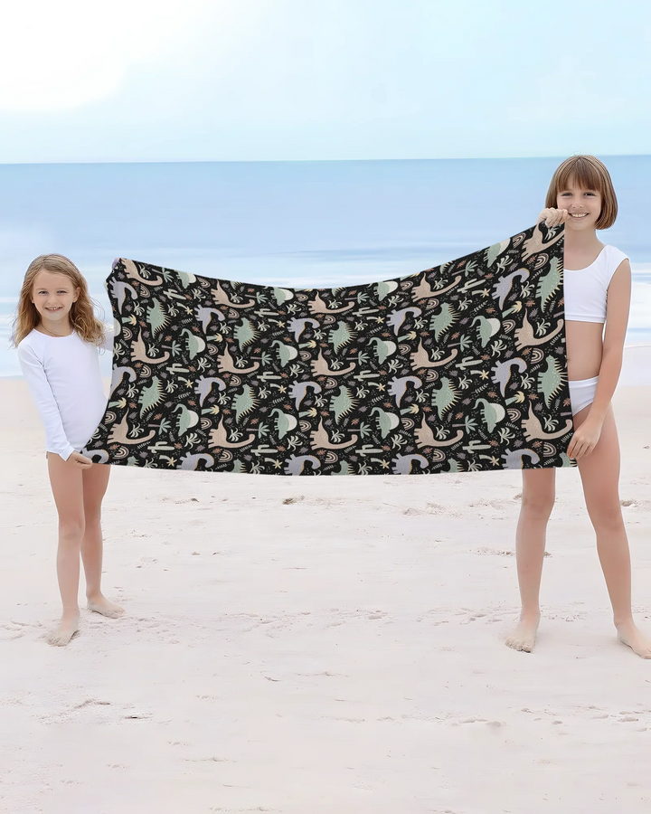 Navy Jurassic Jungle Bambus Strandtuch