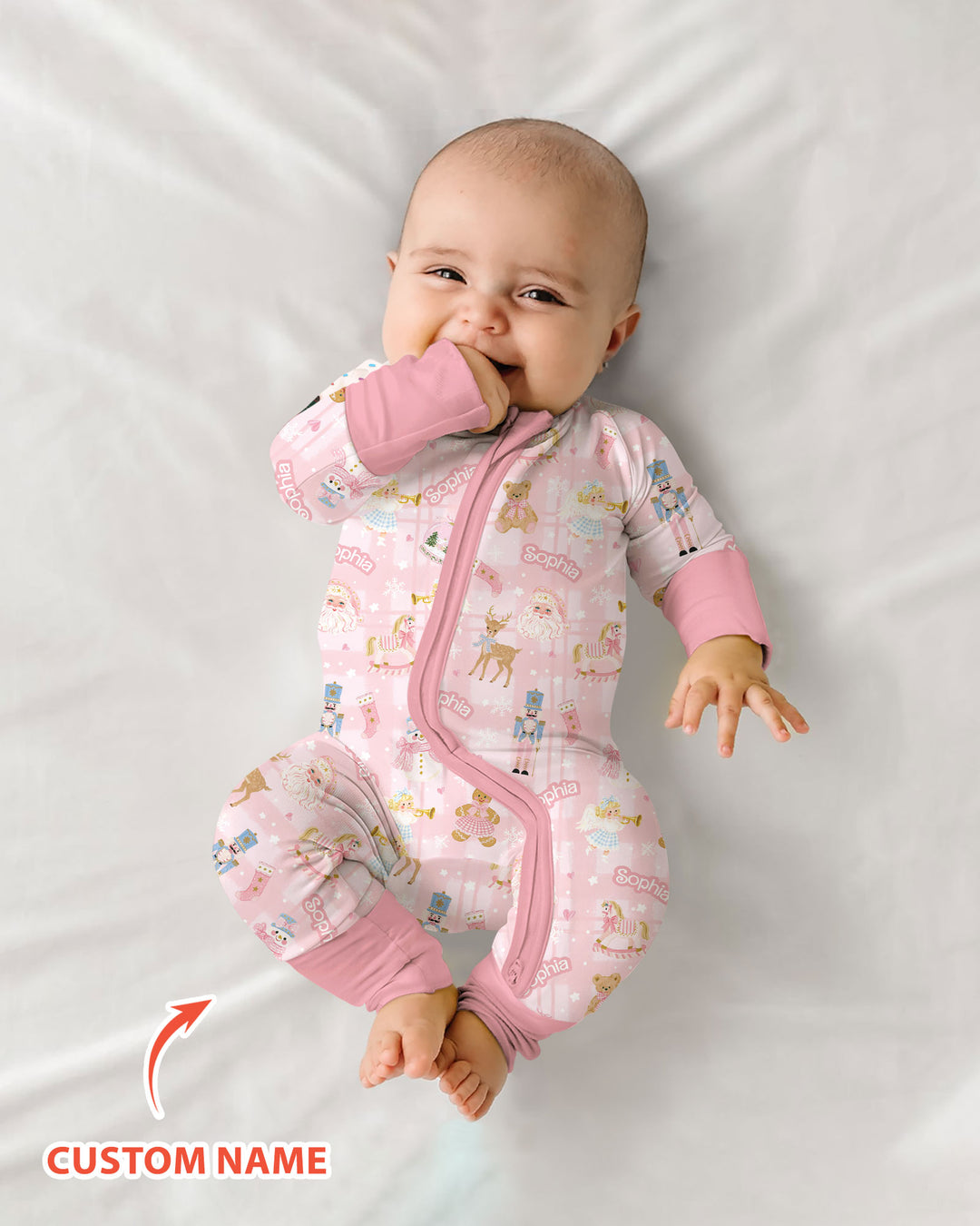Custom Name Winter Wonderland Bamboo Convertible Zippy