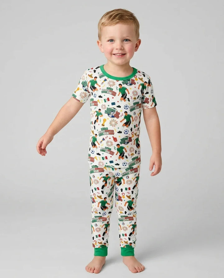 Zweiteiliges, kurzärmliges Pyjama-Set mit Marienkäfern