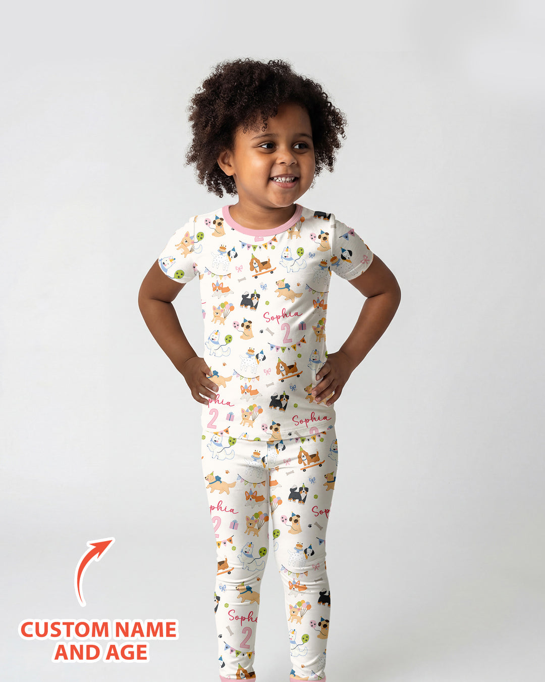 Zweiteiliges, kurzärmliges Pyjama-Set mit Marienkäfern
