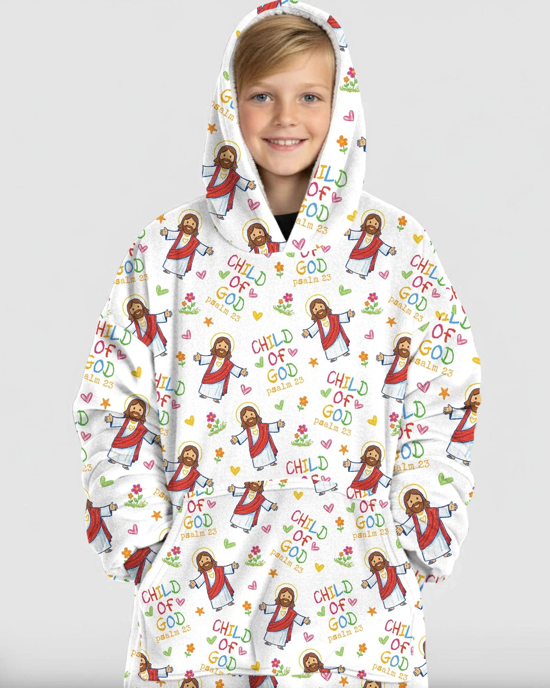 Jesus liebt mich Bambus-Decken-Hoodie