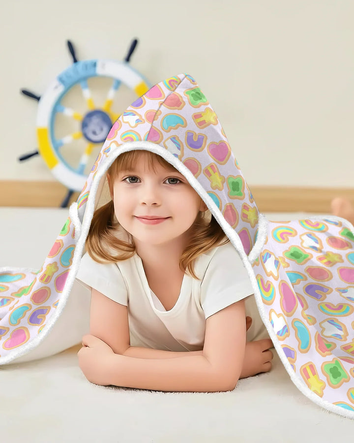 Lucky Marshmallow Cookies Bamboo Wearable Hooded Blanket