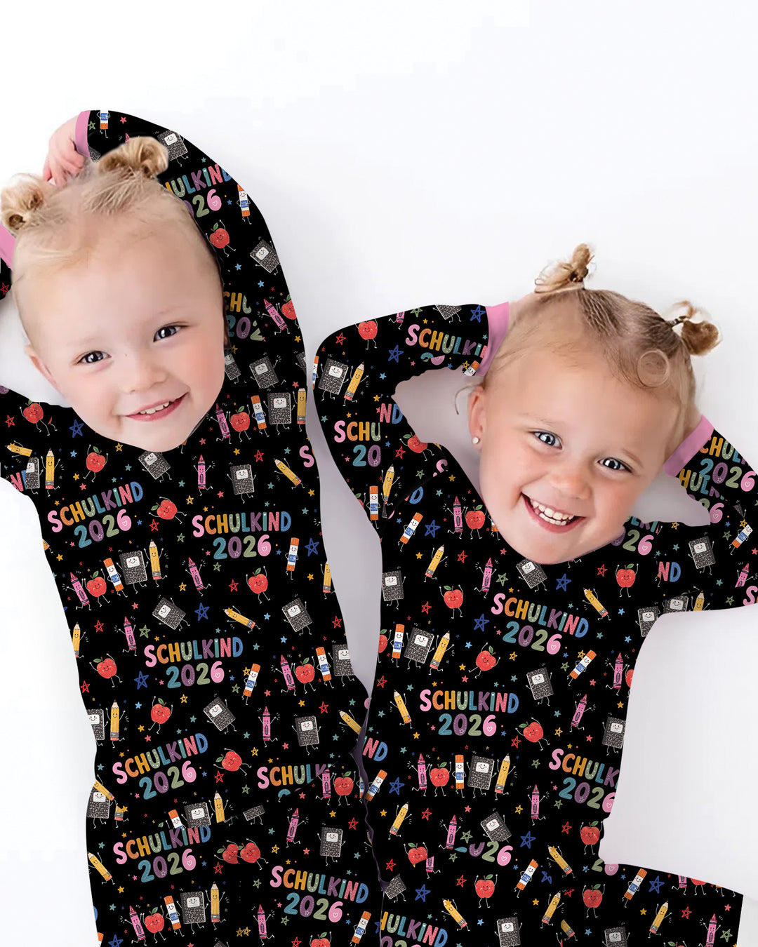 First Day Fun 2026 Bamboo Two Piece Long Sleeve Pajama Set