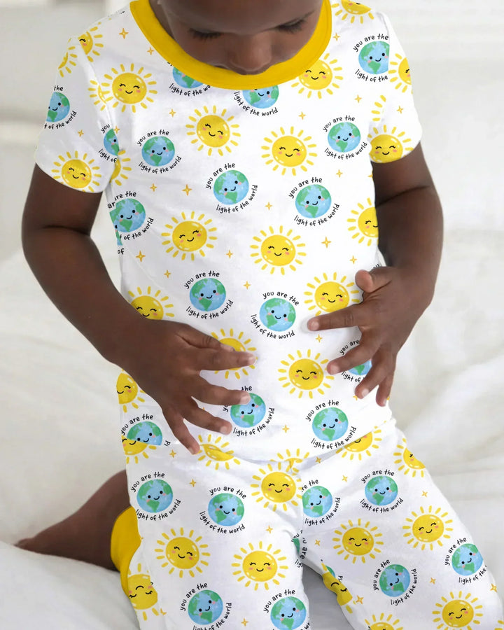 Zweiteiliges, kurzärmliges Pyjama-Set mit Marienkäfern