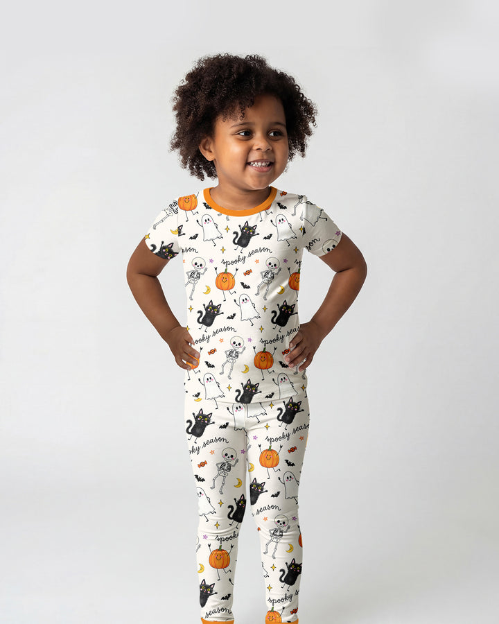 Zweiteiliges, kurzärmliges Pyjama-Set mit Marienkäfern