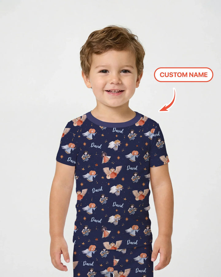 Zweiteiliges, kurzärmliges Pyjama-Set mit Marienkäfern
