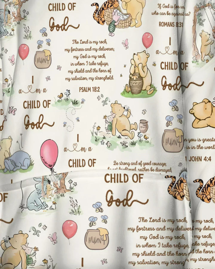 Kinder Gottes Whimsy Woodland Tragbare Bambus Decken-Hoodie