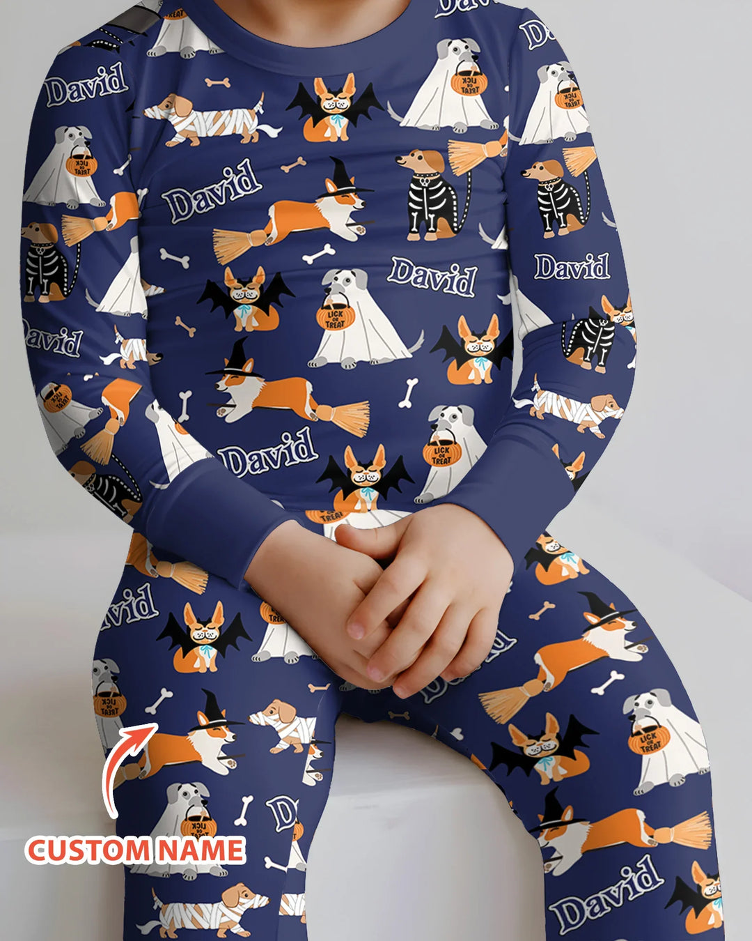 Halloween Dog Bamboo Two Piece Long Sleeve Pajama Set