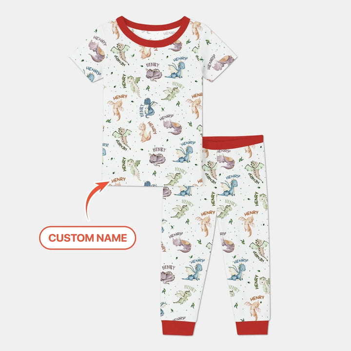 Zweiteiliges, kurzärmliges Pyjama-Set mit Marienkäfern