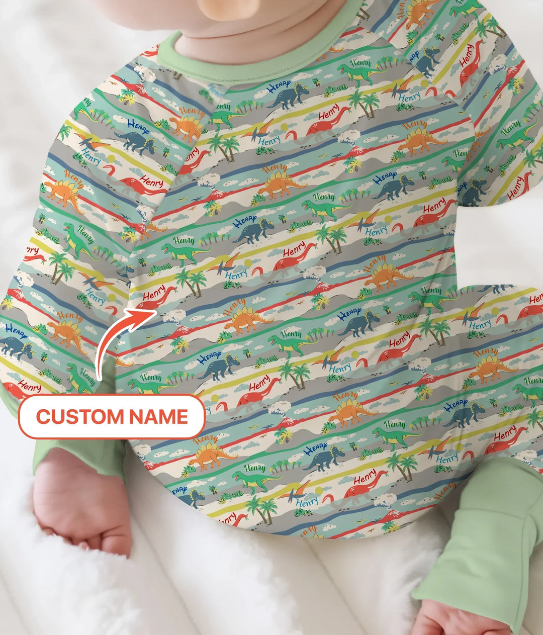 Gerippte Babykleidung mit individuellem Foto - Weich &amp; Skizzenhaft