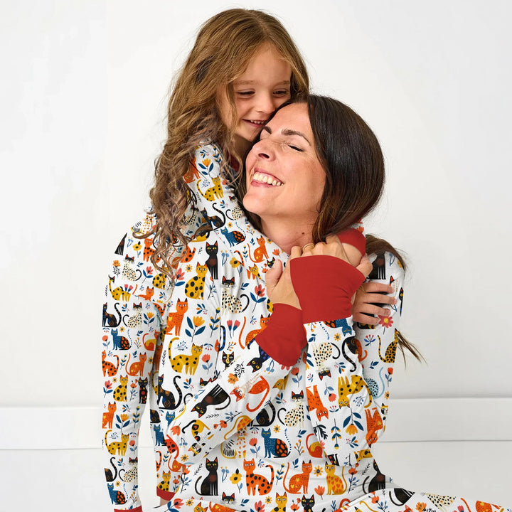Whimsy Woodland Cats Bamboo Women Pajama Set