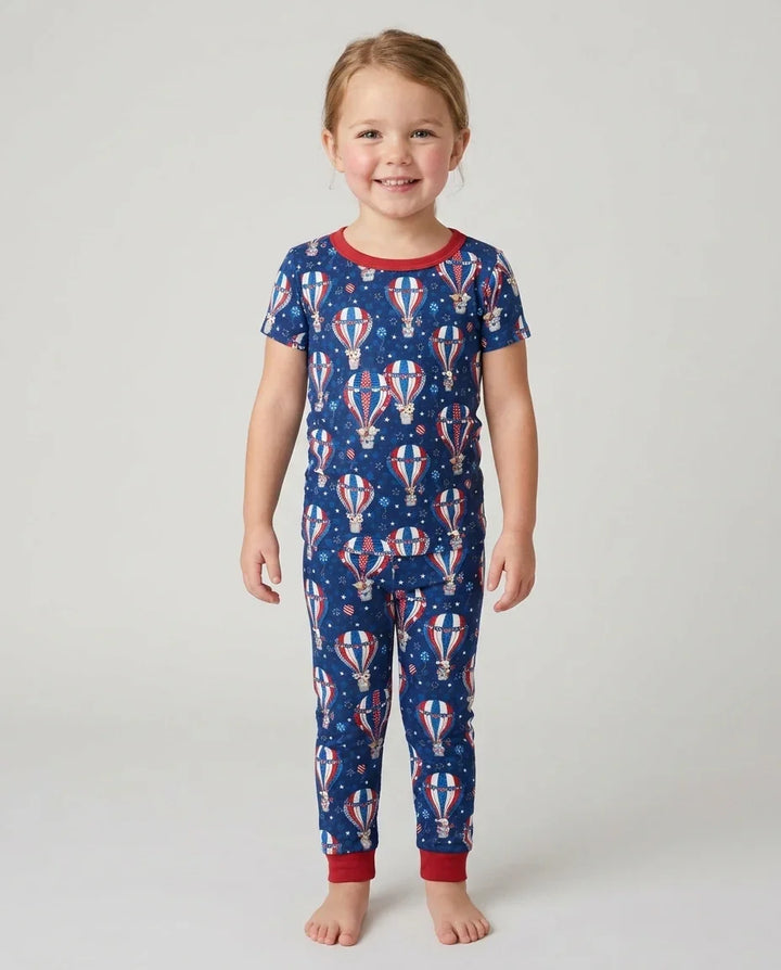 Zweiteiliges, kurzärmliges Pyjama-Set mit Marienkäfern