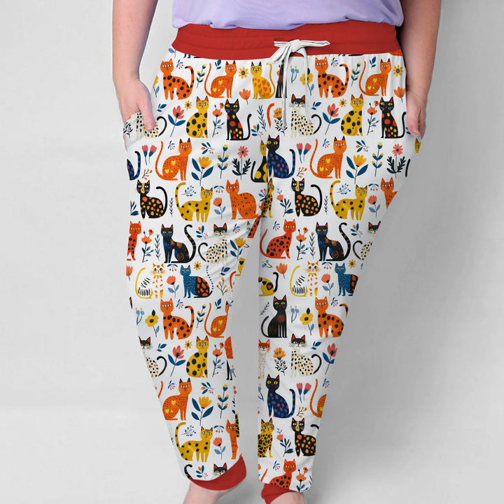 Whimsy Woodland Cats Bamboo Women Pajama Set