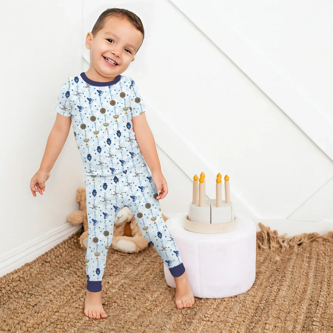 Zweiteiliges, kurzärmliges Pyjama-Set mit Marienkäfern
