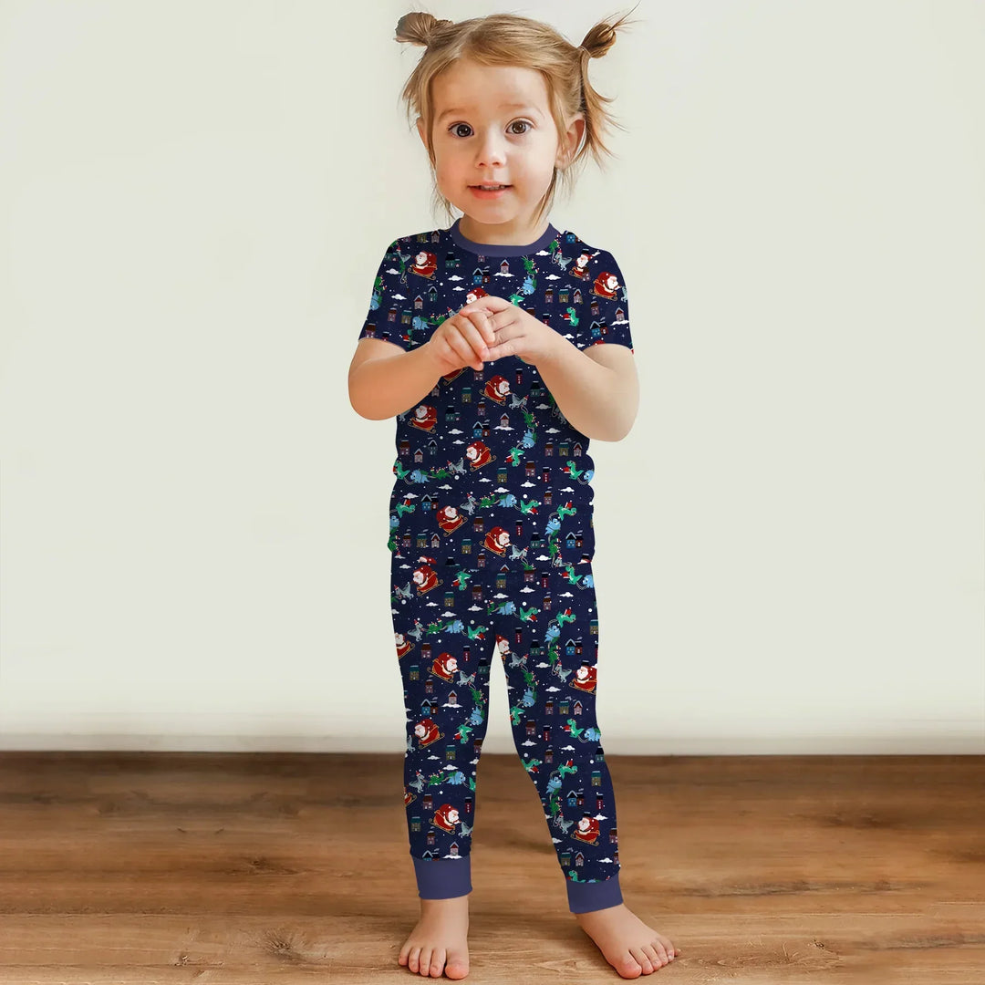 Zweiteiliges, kurzärmliges Pyjama-Set mit Marienkäfern