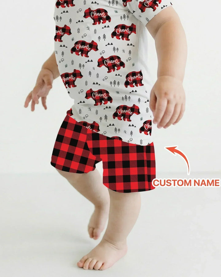 Zweiteiliges Pyjama-Set mit kurzen Ärmeln und Shorts im Sommer-Design