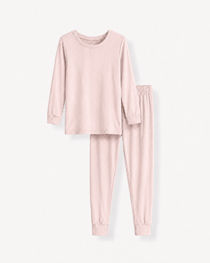 Ribbed Bamboo Two Piece Long Sleeve Pajama Set