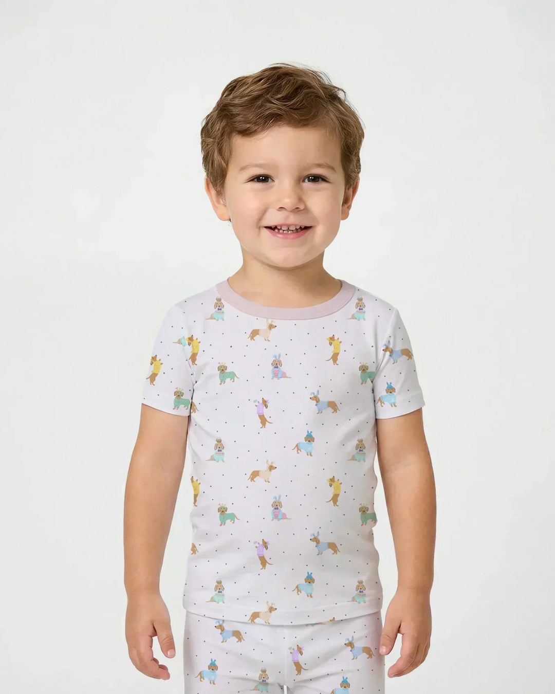 Zweiteiliges, kurzärmliges Pyjama-Set mit Marienkäfern