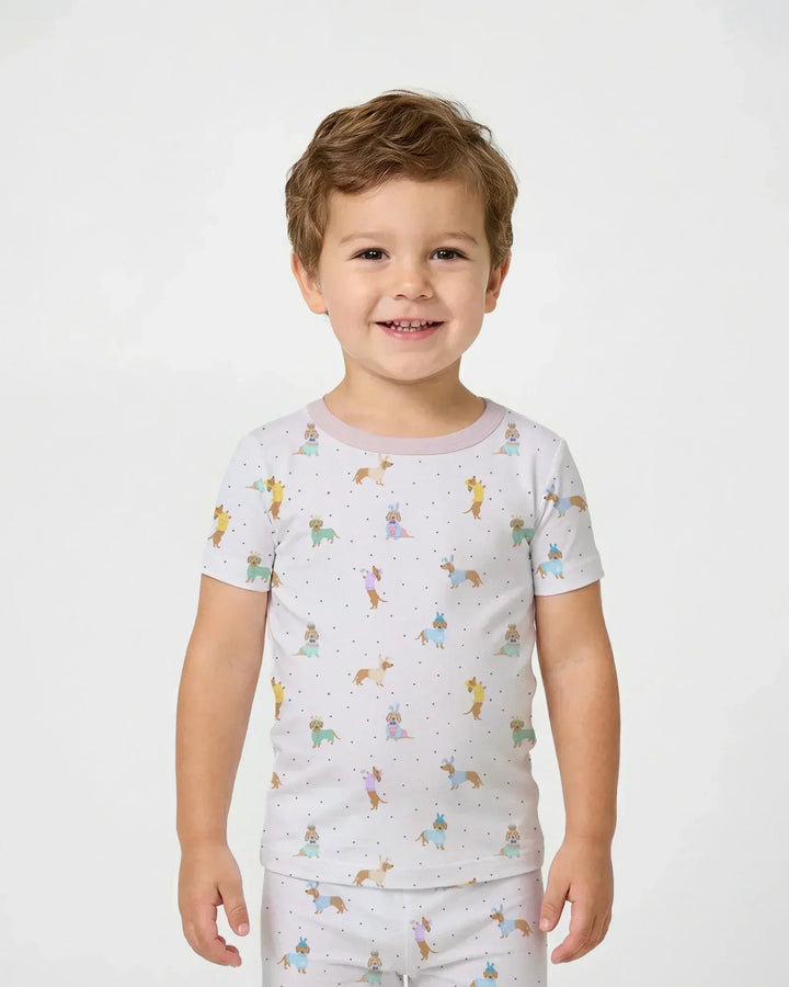 Zweiteiliges, kurzärmliges Pyjama-Set mit Marienkäfern