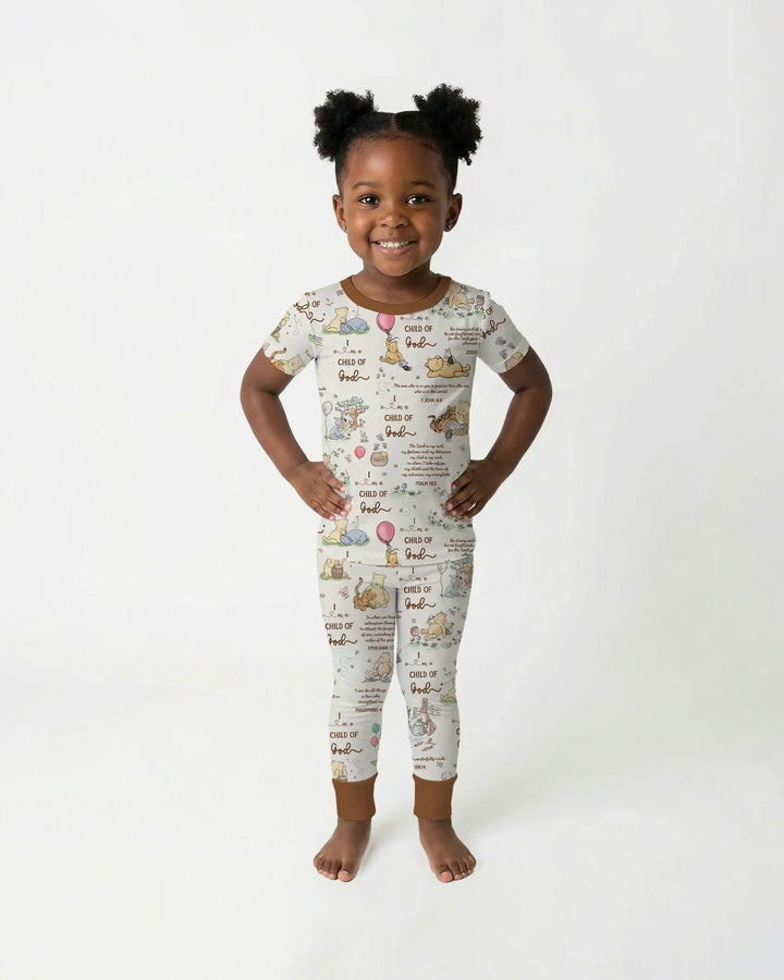 Zweiteiliges, kurzärmliges Pyjama-Set mit Marienkäfern