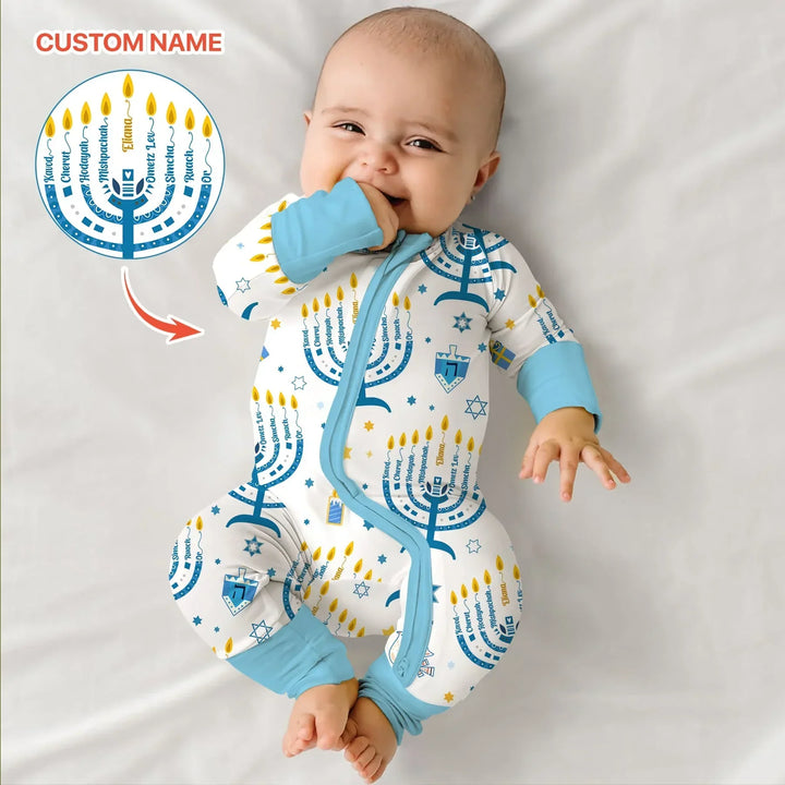 Hanukkah Custom Name Bamboo Convertible Zippy