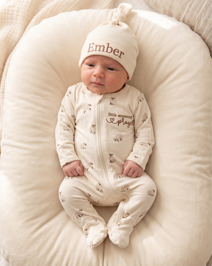 Gerippte Babykleidung mit individuellem Foto - Weich &amp; Skizzenhaft