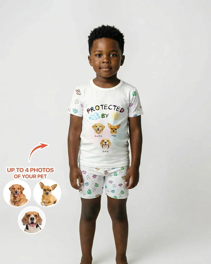 Zweiteiliges Pyjama-Set mit kurzen Ärmeln und Shorts im Sommer-Design
