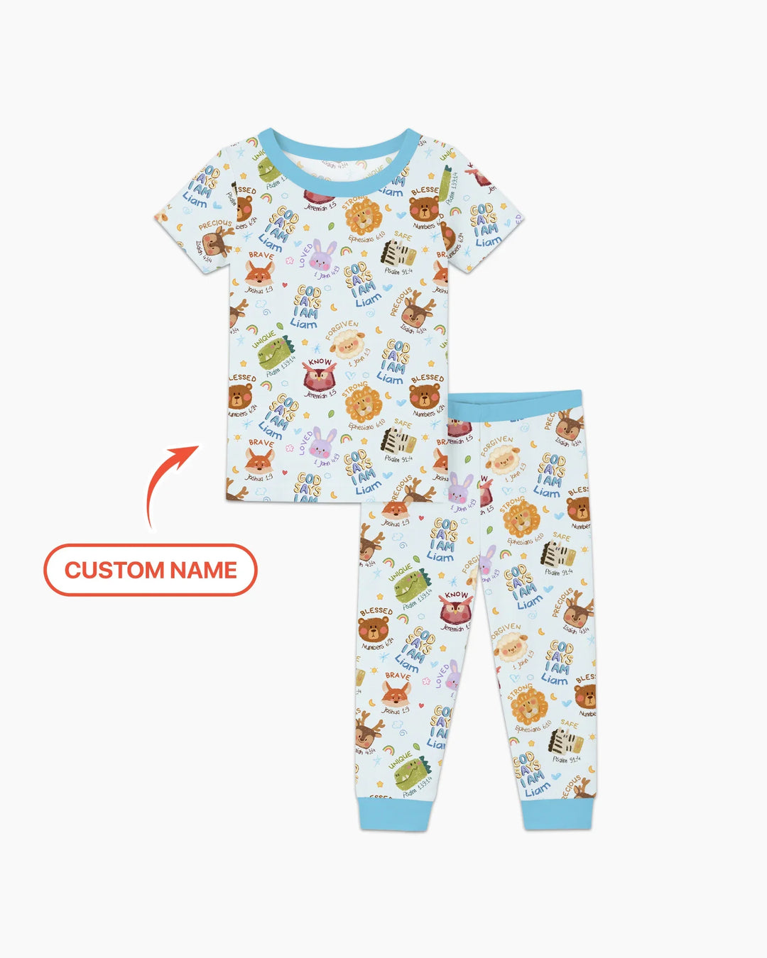 Zweiteiliges, kurzärmliges Pyjama-Set mit Marienkäfern