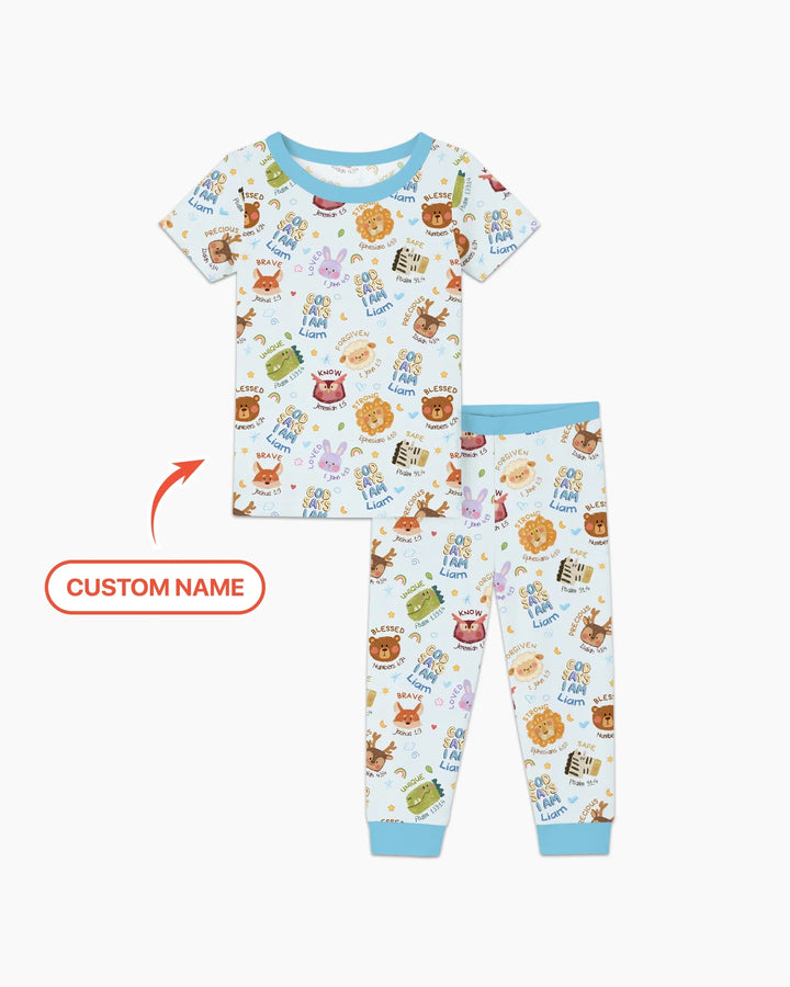 Zweiteiliges, kurzärmliges Pyjama-Set mit Marienkäfern
