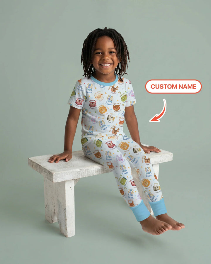 Zweiteiliges, kurzärmliges Pyjama-Set mit Marienkäfern