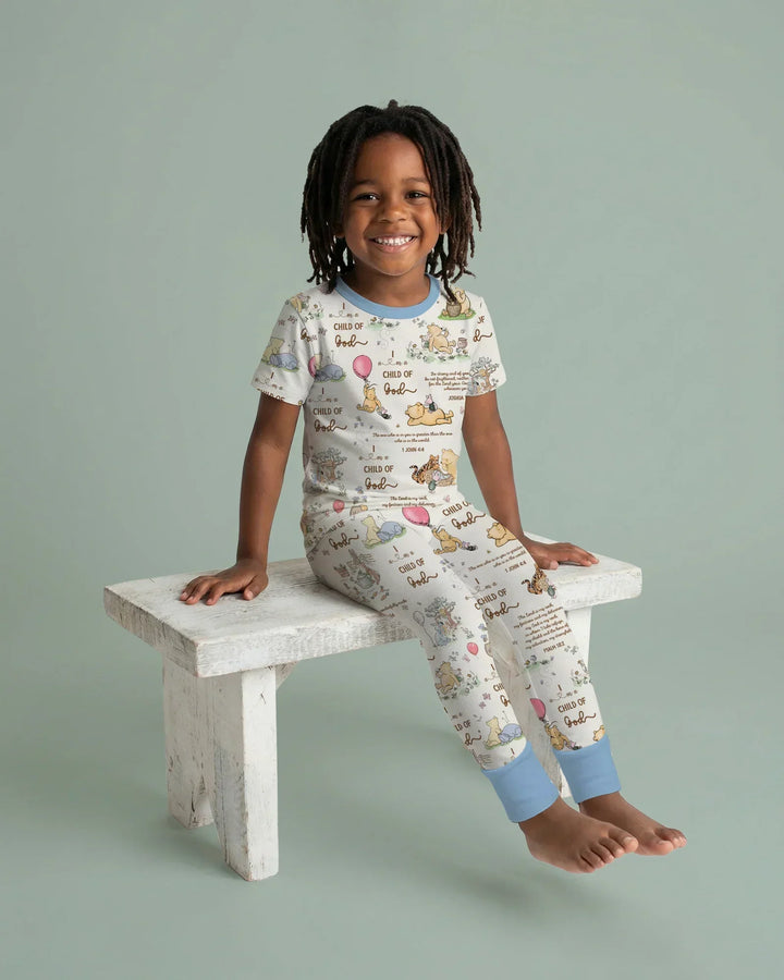 Zweiteiliges, kurzärmliges Pyjama-Set mit Marienkäfern