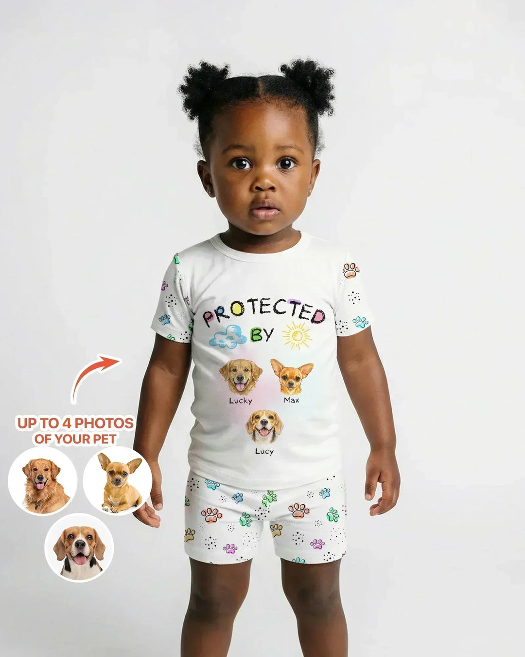 Zweiteiliges Pyjama-Set mit kurzen Ärmeln und Shorts im Sommer-Design