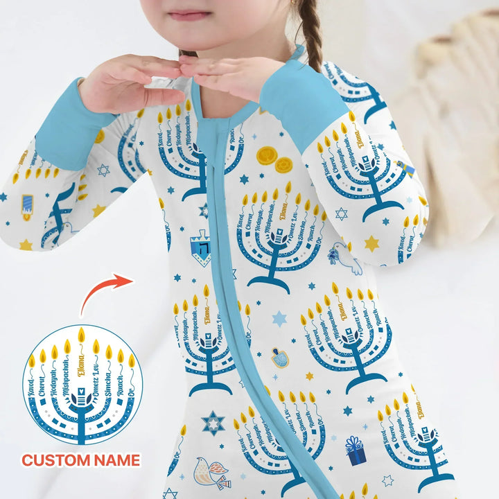 Hanukkah Custom Name Bamboo Convertible Zippy