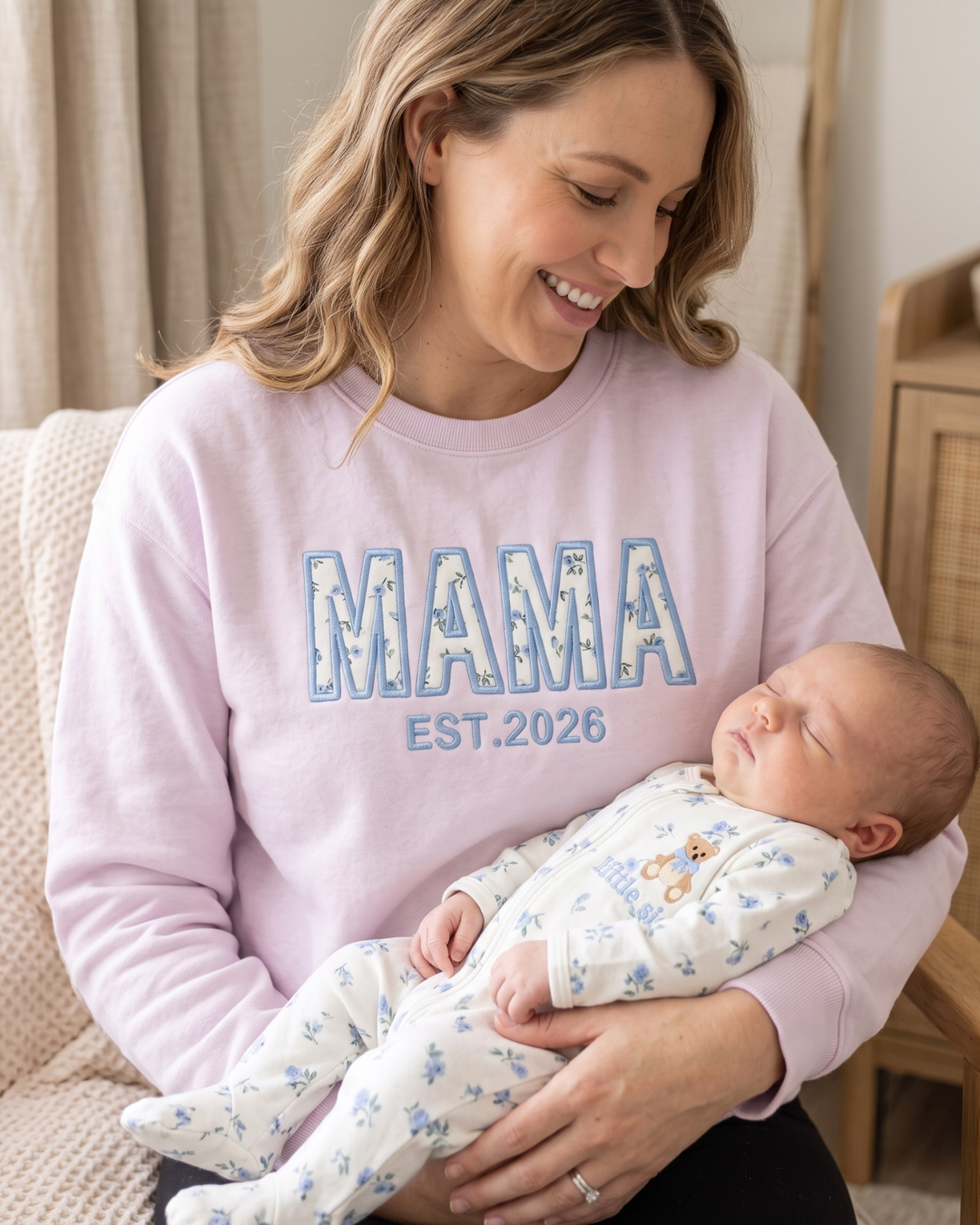 Template Damen-Rundhals-Sweatshirt aus Bambus