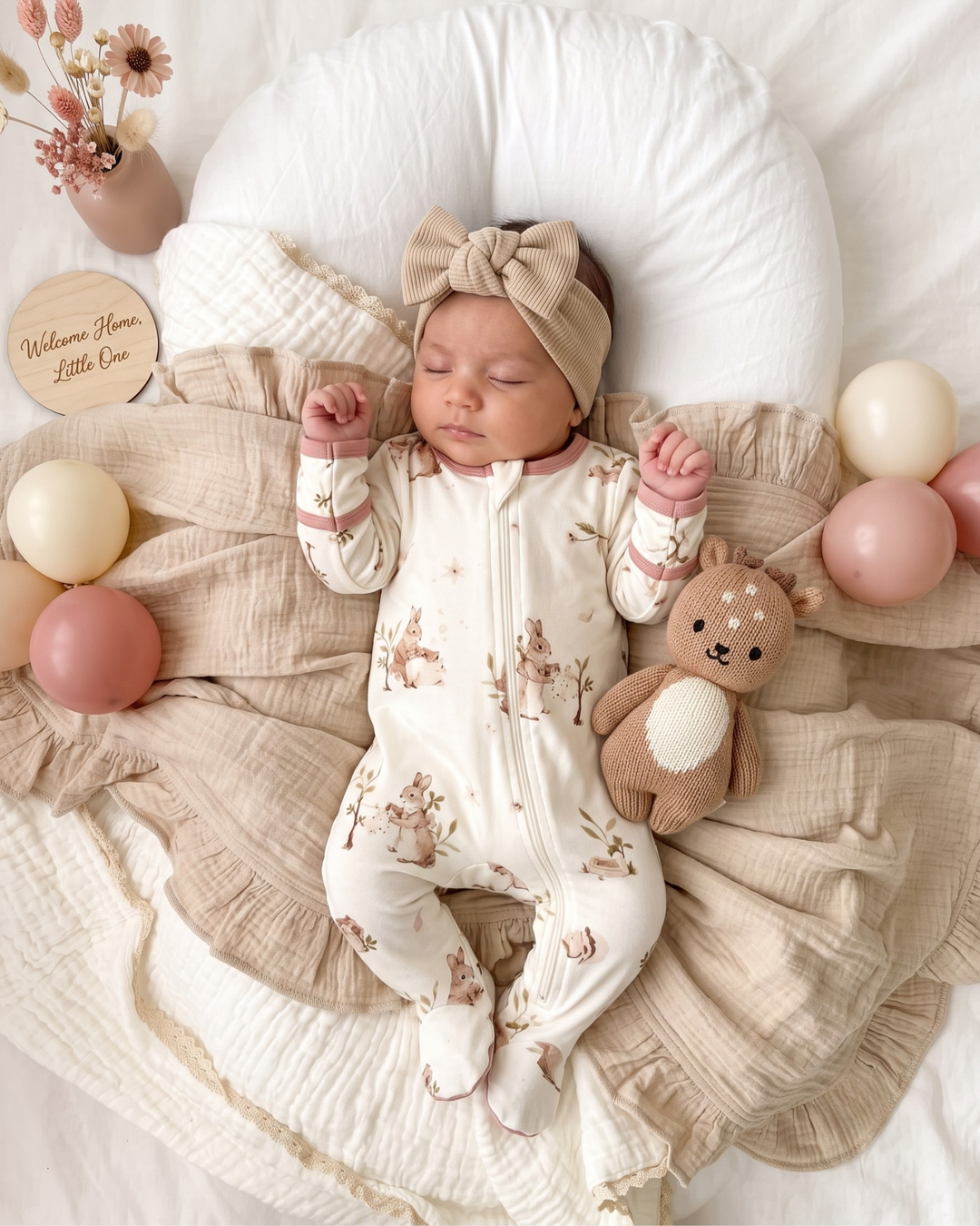 Gerippte Babykleidung mit individuellem Foto - Weich &amp; Skizzenhaft