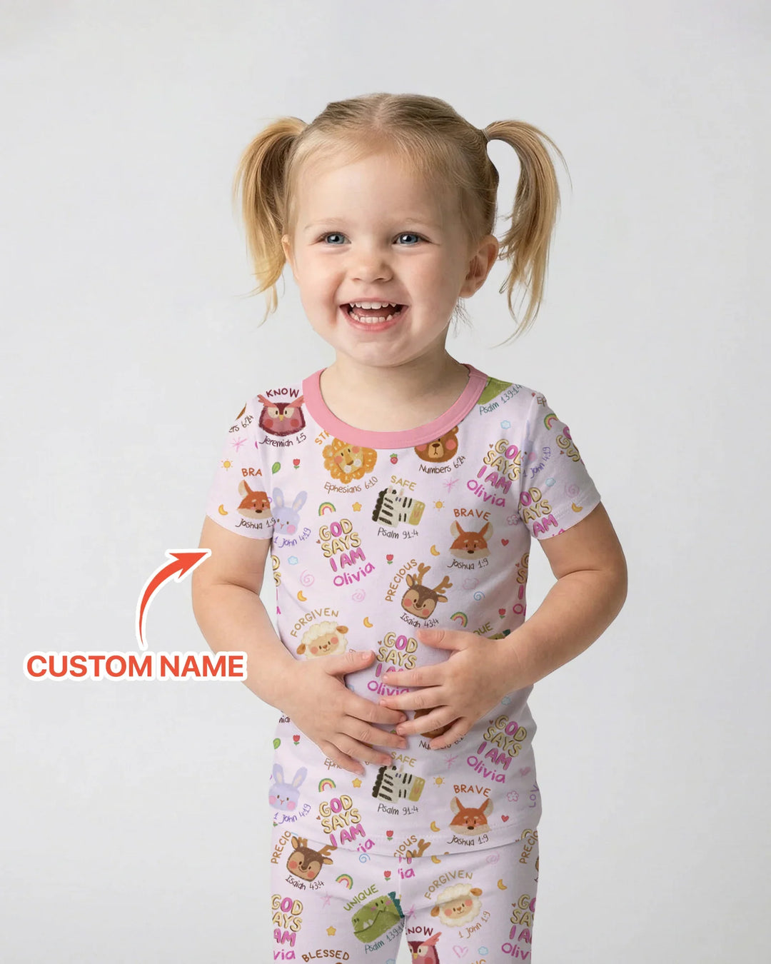 Zweiteiliges, kurzärmliges Pyjama-Set mit Marienkäfern