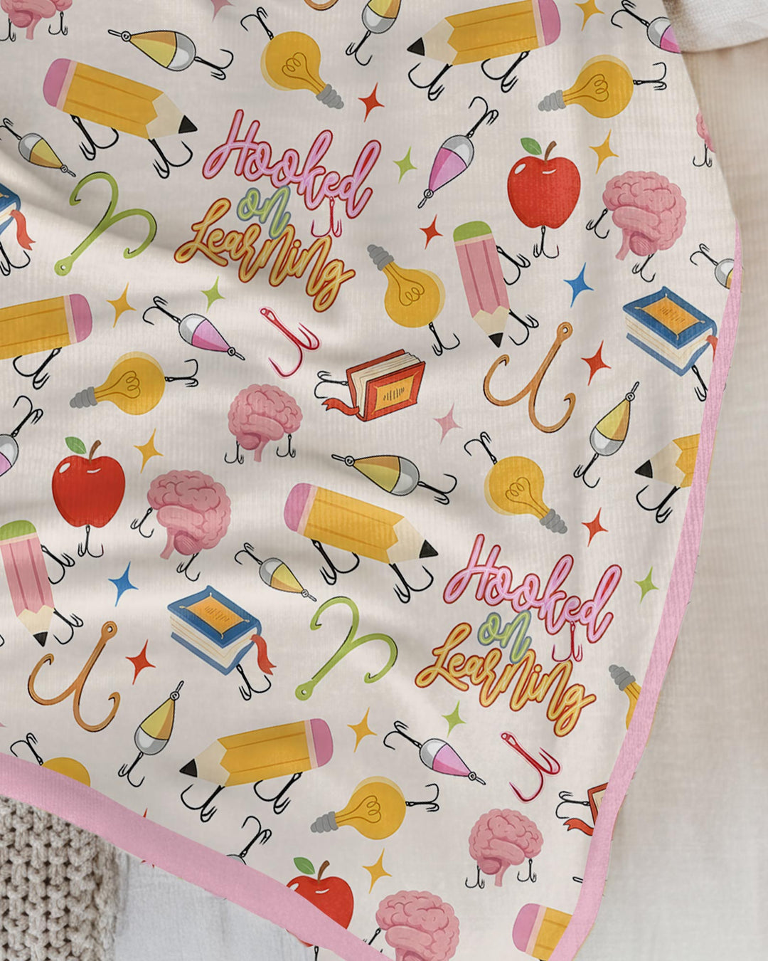 Hooked on Learning Bamboo Blanket
