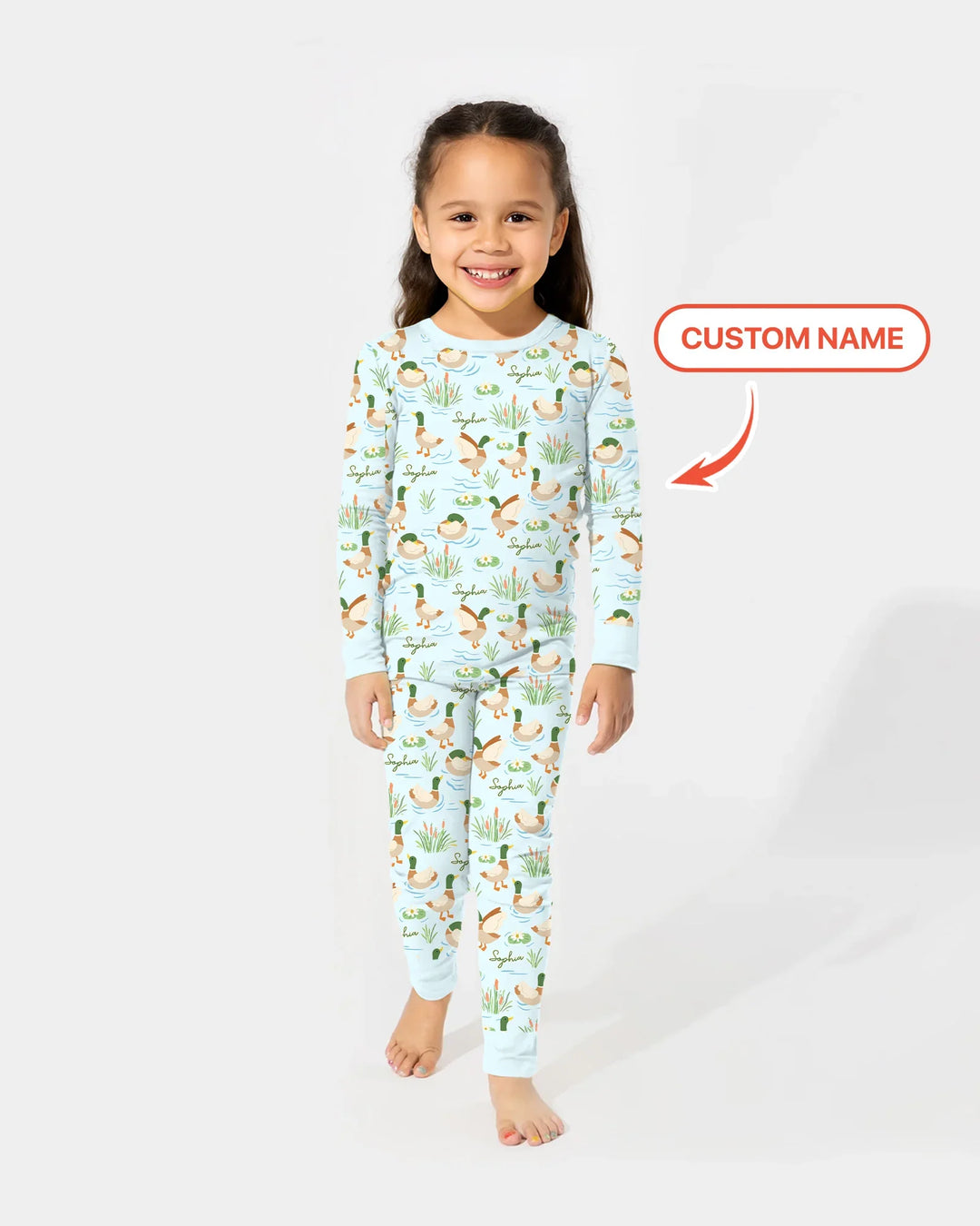 Zweiteiliges Langarm-Pyjama-Set mit Sommerfrüchten