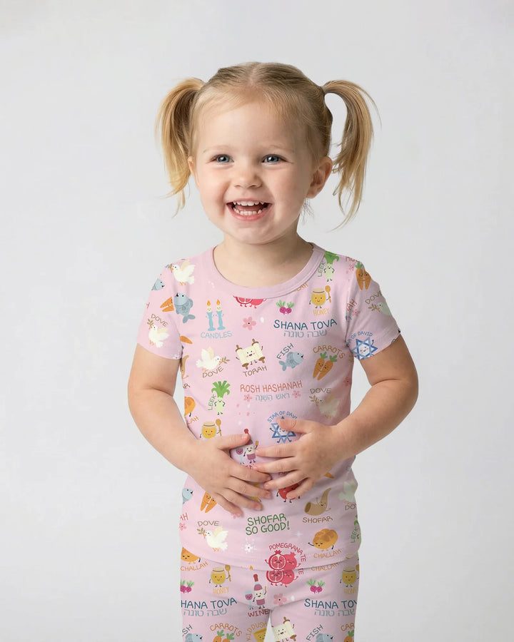 Zweiteiliges, kurzärmliges Pyjama-Set mit Marienkäfern