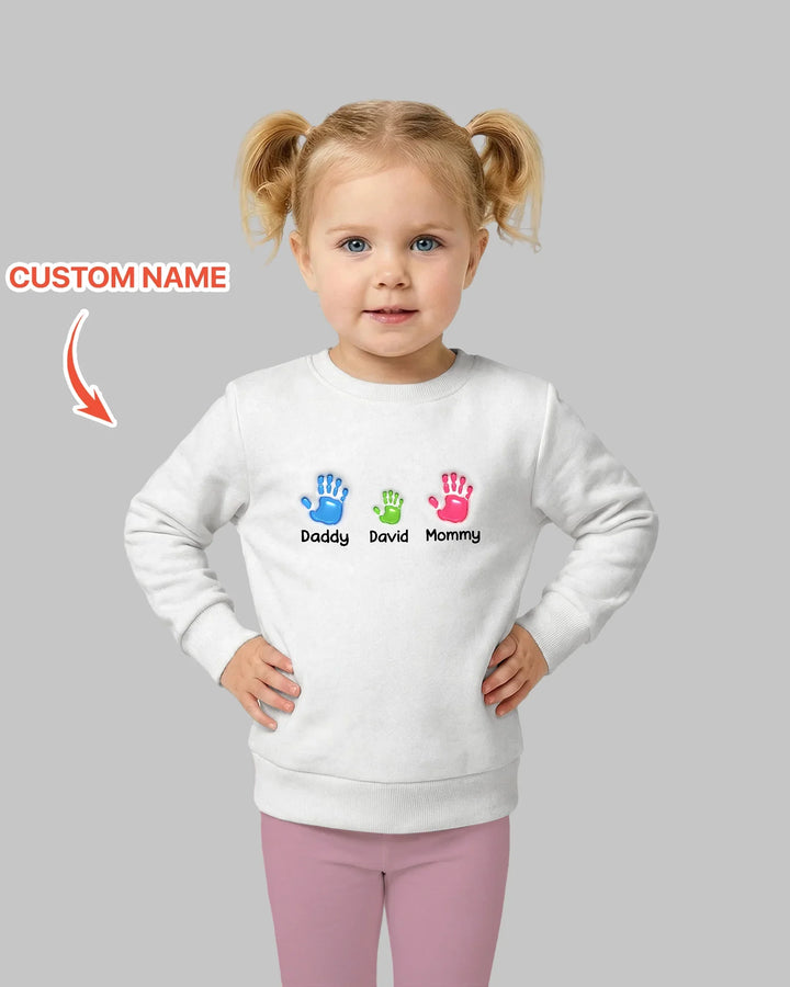 First Mother Day - Handprints Bamboo Crewneck Sweatshirt