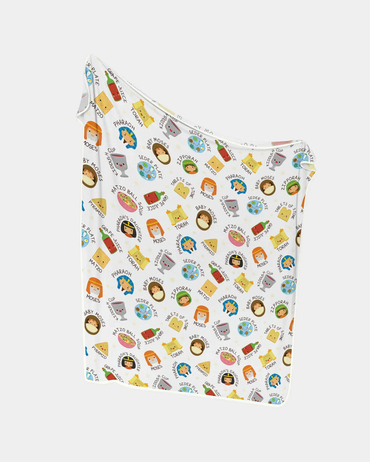 Cute Passover Characters Bamboo Blanket