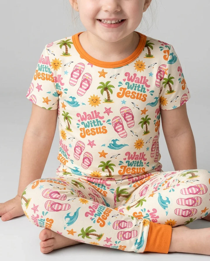 Zweiteiliges, kurzärmliges Pyjama-Set mit Marienkäfern
